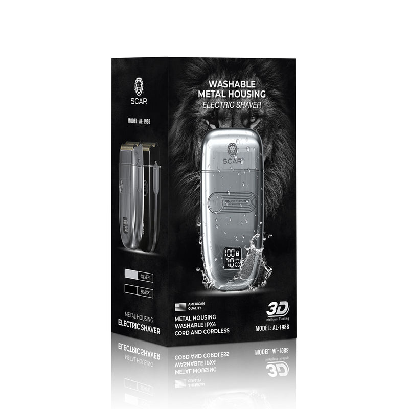 Scar AL- 1988 Washable Metal Housing Electric Shaver - al basel cosmetics