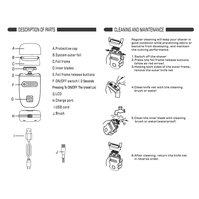 Scar AL- 1988 Washable Metal Housing Electric Shaver - al basel cosmetics