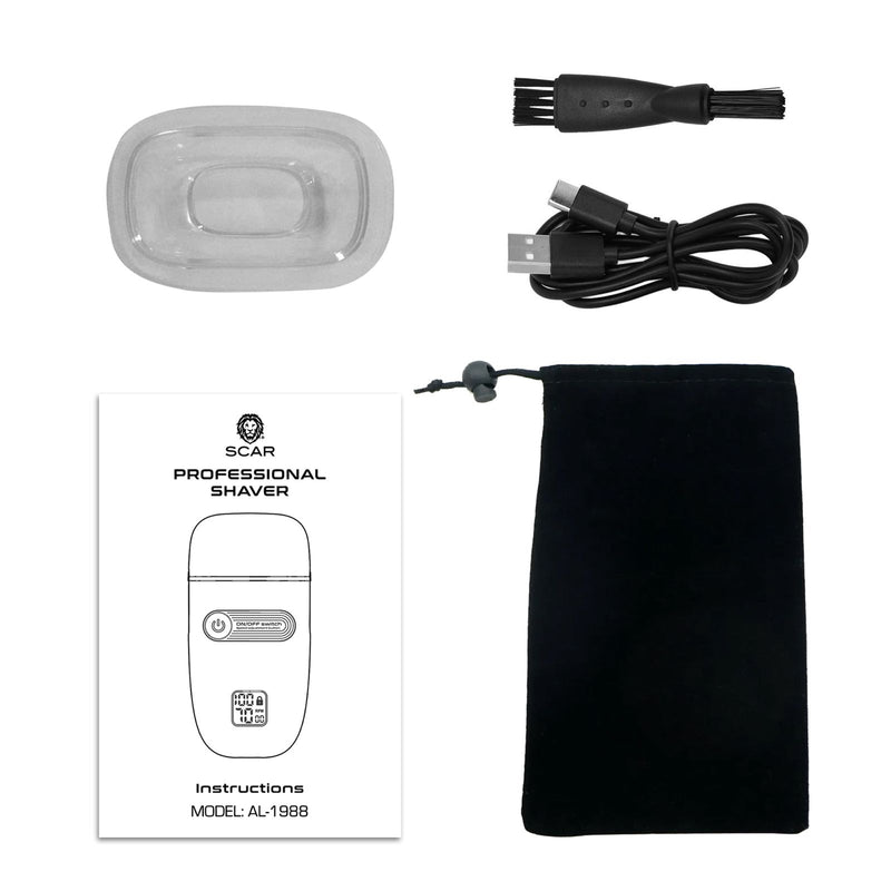 Scar AL- 1988 Washable Metal Housing Electric Shaver - al basel cosmetics