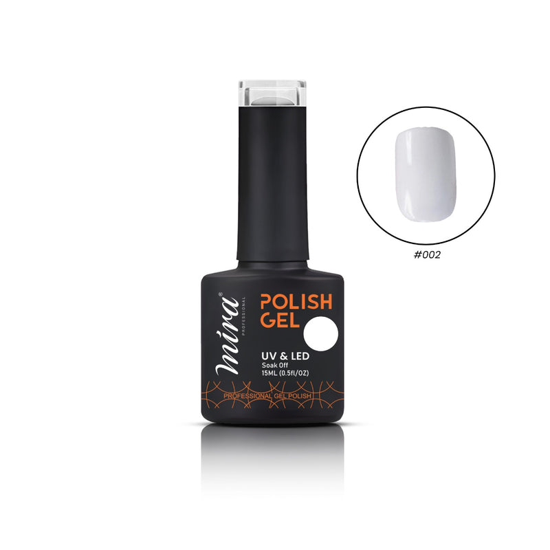 Nail Art Gel Nail Polish 15ml #002 White Mira Professional  - nail polish - al basel cosmetics