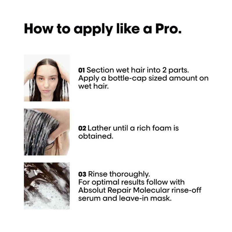 Absolute Repair Molecular Shampoo 300ml Loreal Professional SE - loreal uae - al basel cosmetics