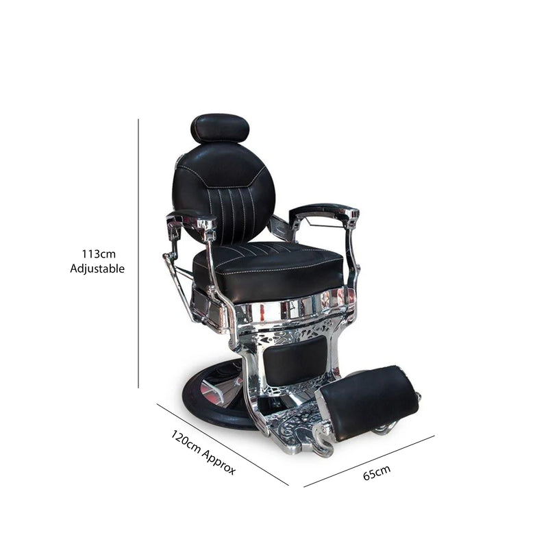 Barber Gents Hair Cutting Chair Black