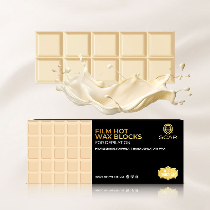 Scar Film Hot Wax Blocks 500g White Chocolate - al basel cosmetics