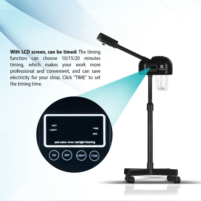 Scar Digital Face Steamer Black- face steamer-al basel cosmetics