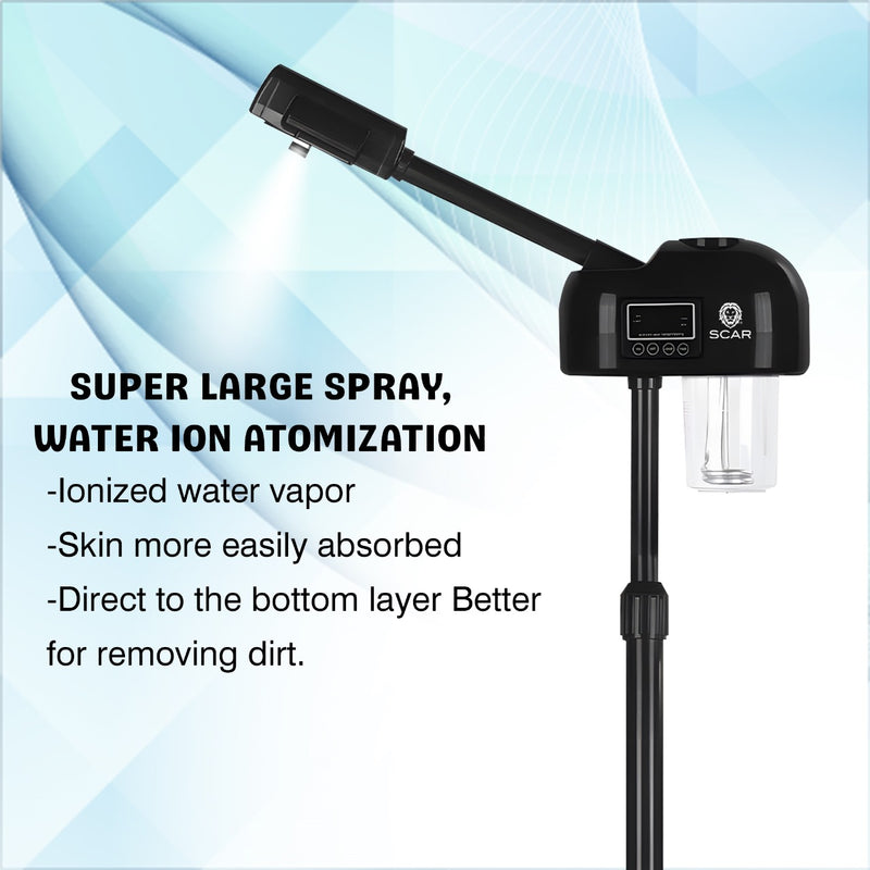 Scar Digital Face Steamer Black- face steamer-al basel cosmetics