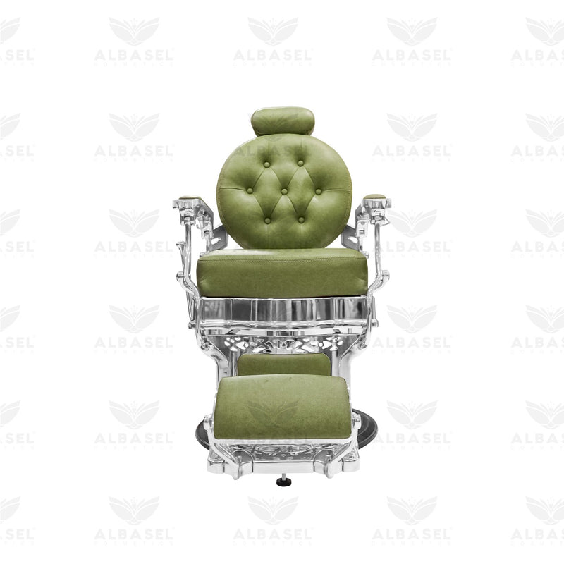 Green Silver Salon Professional Barber Gents Cutting Chair - gents chair - al basel cosmetics