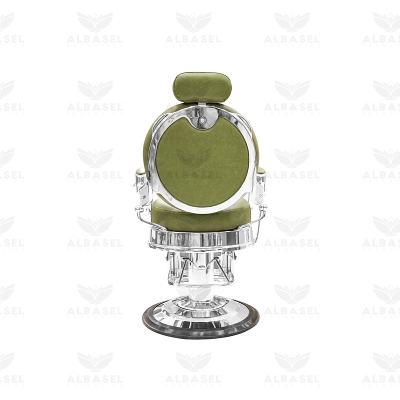 Green Silver Salon Professional Barber Gents Cutting Chair - gents chair - al basel cosmetics