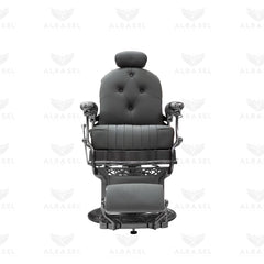Dark Gray Barber Salon Professional Hair Styling Gents Chair - gents chair - barber chair - al basel cosmetics