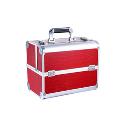 Red and Silver Makeup Box Beauty Case Small FL-C740
