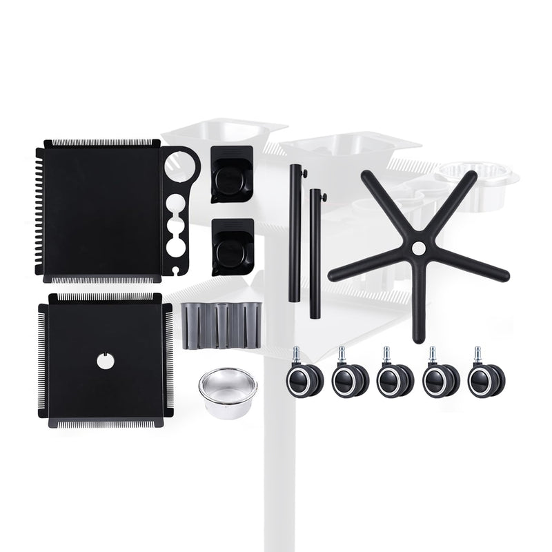 Professional Hair Coloring Trolley with Two Trays for Salon Spa - al basel cosmetics