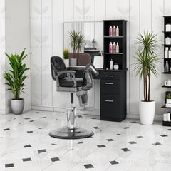 Kids Hair Cutting Chair Black salon furniture - al basel cosmetics - kids salon chair - horse head
