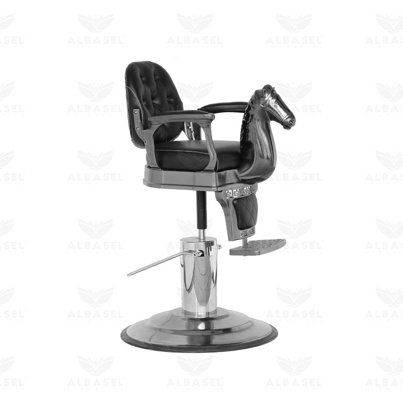 Kids Hair Cutting Chair Black salon furniture - al basel cosmetics - kids salon chair - horse head