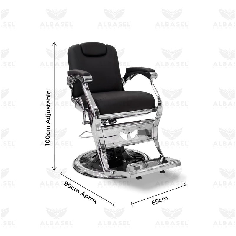 Black Barber Gents Salon Hair Cutting Chair - gents chair - hair cutting chair - barber chair - al basel cosmetics