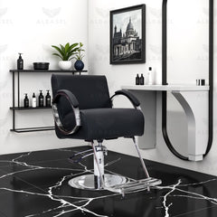 Professional Ladies Hair Cutting Styling Chair Black for Salon Spa - ladies chair - salon chair - al basel cosmetics 