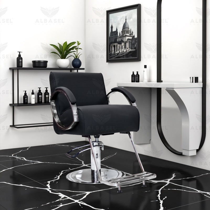 Professional Ladies Hair Cutting Styling Chair Black for Salon Spa - ladies chair - salon chair - al basel cosmetics 