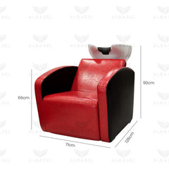 Red Black Salon Spa Professional Hair Washing Shampoo Chair - Al Basel Cosmetics - UAE