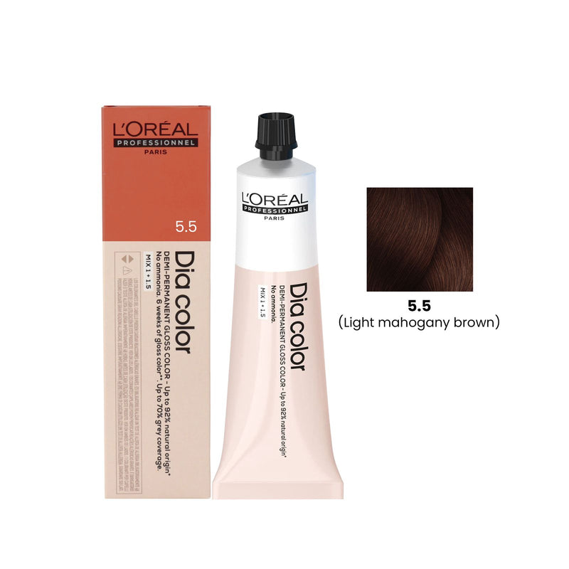Hair Color Dia Color 60ml 5.5 Light Mahogany Brown Loreal Professional-L’Oreal hair color-loreal uae- loreal professional- Al basel Cosmetics