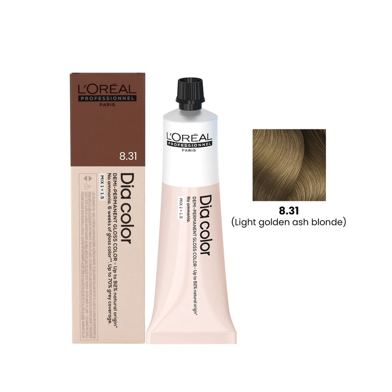 Hair Color Dia Color 60ml 8.31 Light Golden Ash Blonde Loreal Professional-L’Oreal hair color-loreal uae- loreal professional- Al basel Cosmetics