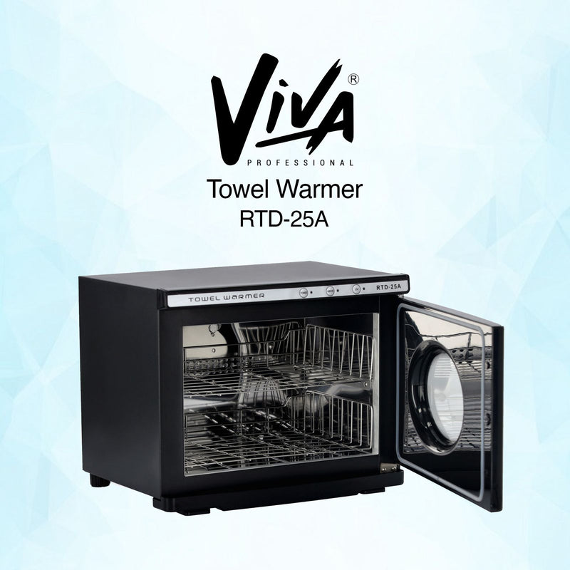 Professional UV Towel Warmer 25A-1 Black Viva - al basel cosmetics