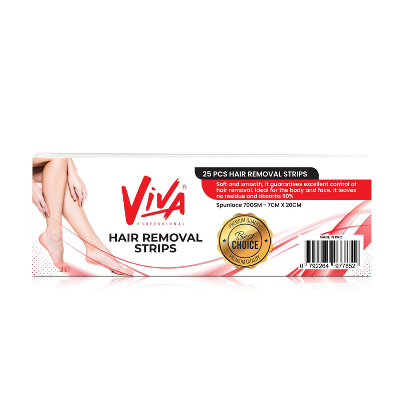 Professional Paper Non-Woven Wax Strips for Hair Removal 25 Pieces Viva - wax strips - viva - al basel cosmetics