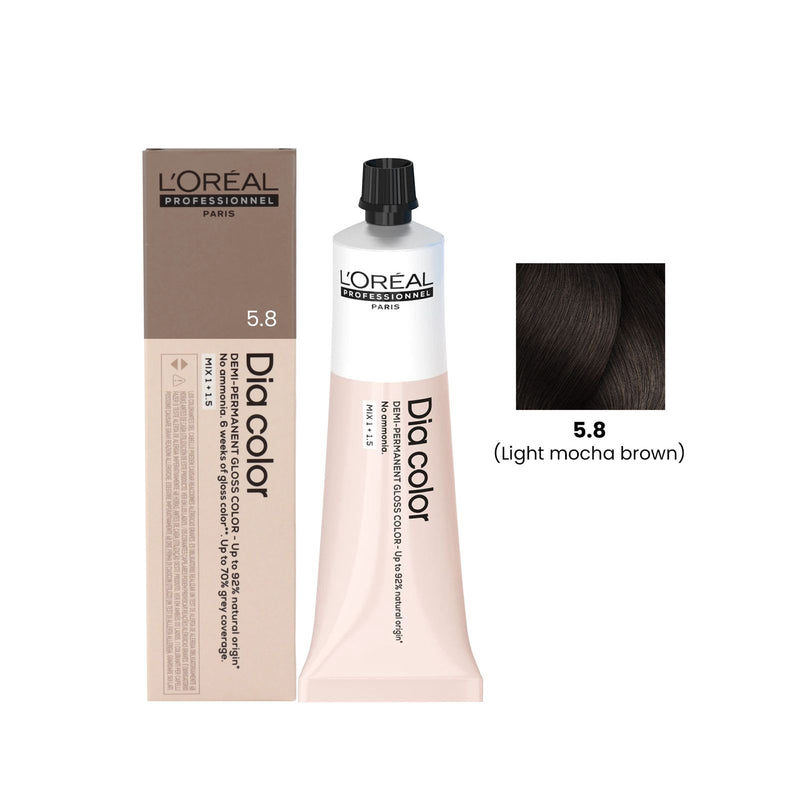 Hair Color Dia Color 60ml 5.8 Light Mocha Brown Loreal Professional