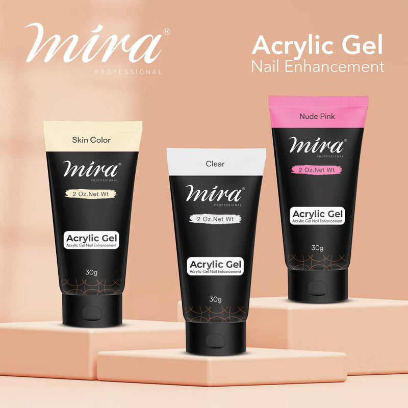 Professional Acrylic Gel Nail Enhancement Extension Builder Clear Gel 30g Mira - nail extension builder - nail art - al basel 