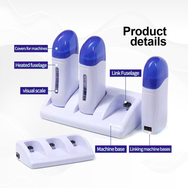 Professional Wax Depilatory Heater Tube Triple Cartridges Viva- al basel cosmetics - Triple Cartridge Wax Heater for Salon and Home Waxing - Professional Triple Cartridge Wax Warmer for Smooth Hair Removal - Depilatory Wax Heater Tube for Triple Cartridge Waxing - Professional Wax Depilatory Heater Tube with Triple Cartridges -wax heater machine - wax warm machine