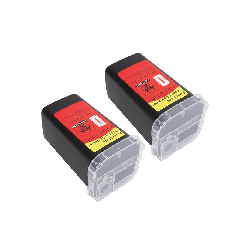 Salon Razor Blade Disposable Container Black- al basel cosmetics