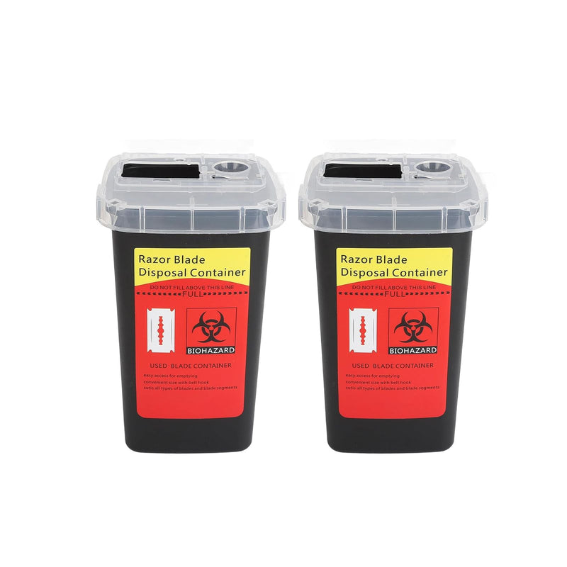 Salon Razor Blade Disposable Container Black- al basel cosmetics