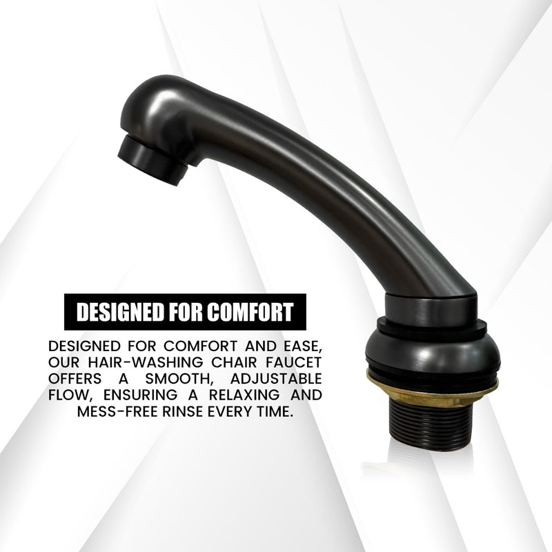 Hair Washing Chair Faucet Hose Set for Water Supply Control Grey Rubber - al basel cosmetics