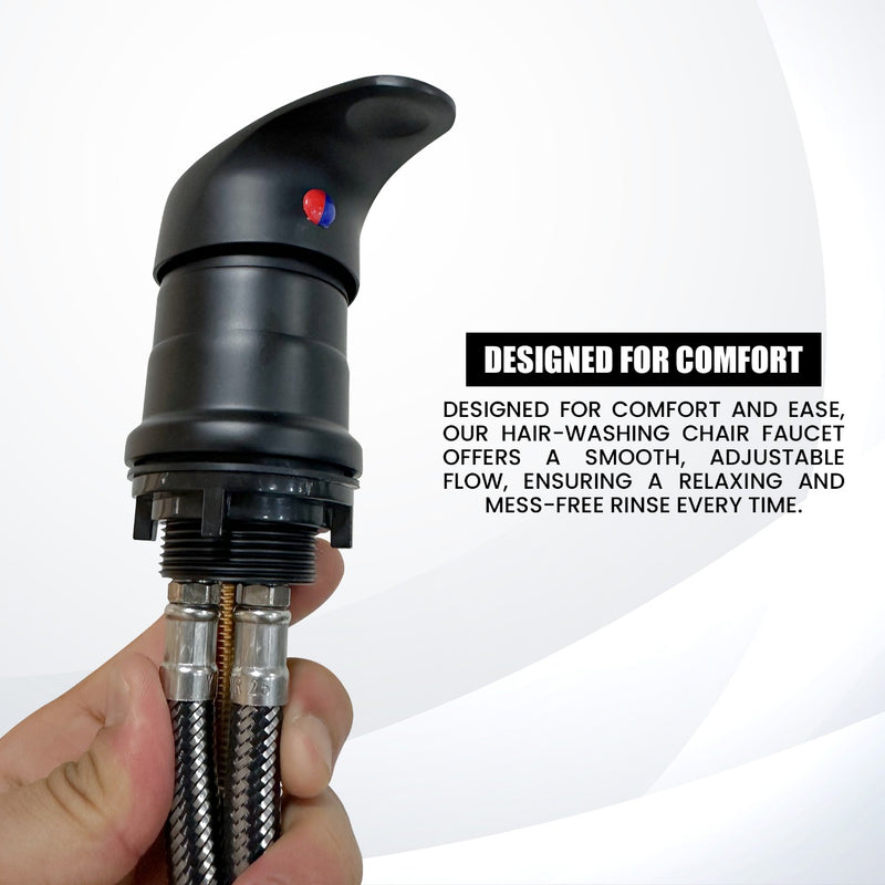 Hair Washing Chair Faucet Hose Set for Water Supply Control Black - al basel cosmetics