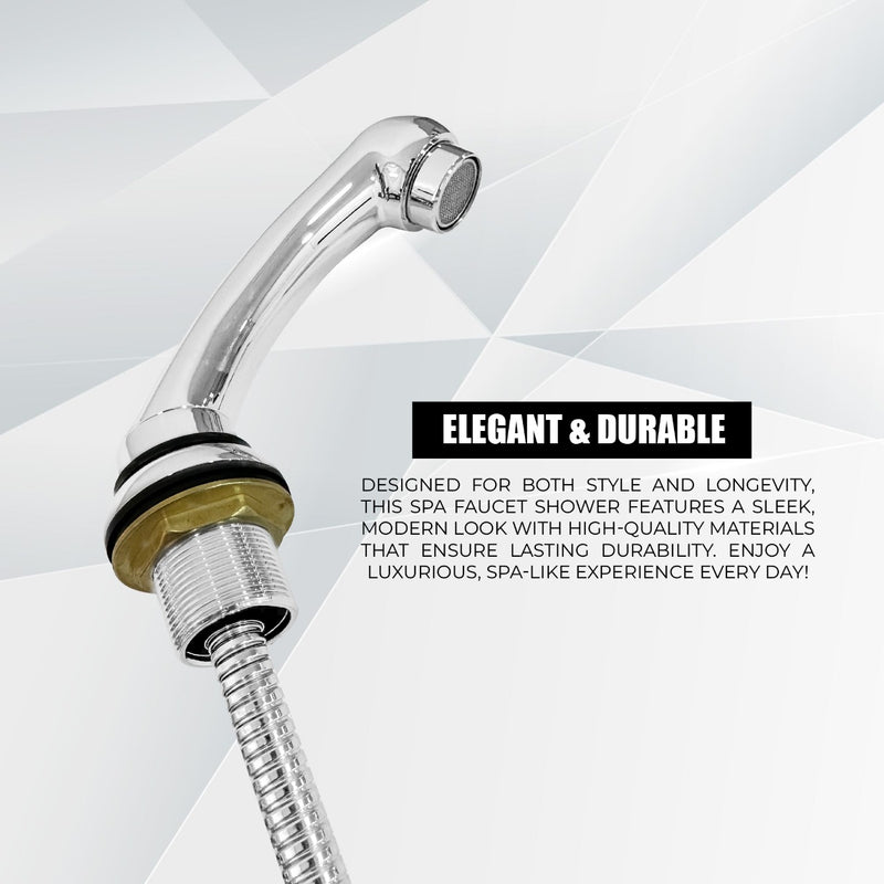 Hair Washing Chair Spa Faucet Shower Set for Water Supply Silver Black - al basel cosmetics