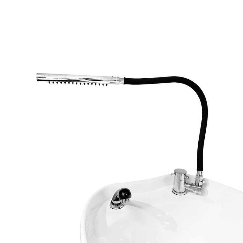Hair Washing Chair Spa Faucet Shower Set for Water Supply Silver Black - al basel cosmetics