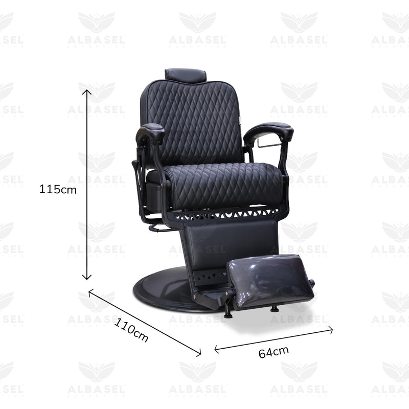 Barber Gents Black Salon Hair Cutting Chair - barber salon chair - al basel cosmetics