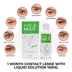 Beauty Contact Lense with Lense Solution - al basel cosmetics