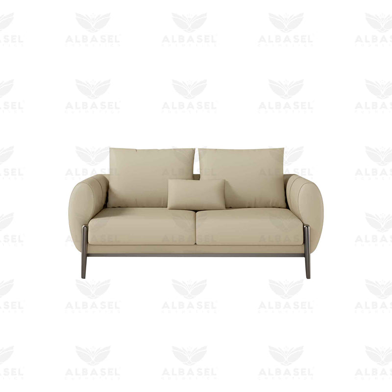 Beige Color Salon Spa Reception Waiting Sofa - reception sofa- salon beige color furniture - al basel cosmetics