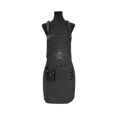 Barber Cape Denim Apron Hair Styling B8145 6 Black-barber cape-apron-albasel cosmetics