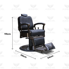 Black and Brown Barber Salon Hair Cutting Chair - albasel cosmetics