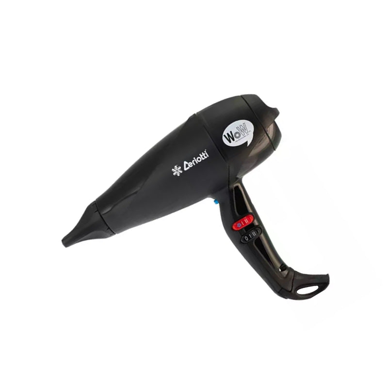 Ceriotti WOW 3200 Professional Hair Dryer Black - Hair styling Equipments - Hair styling tools - Al Basel Cosmetics - hair dryer - styling tools - hair care - UAE - professional hair dryer - hair salon hair dryer - professional hairstyling tools