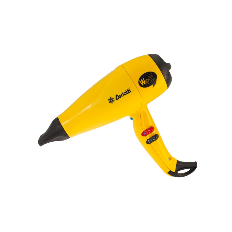 Ceriotti WOW 3200 Professional Hair Dryer Yellow - Hair styling Equipments - Hair styling tools - Al Basel Cosmetics - hair dryer - styling tools - hair care - UAE - professional hair dryer - hair salon hair dryer - professional hairstyling tools 