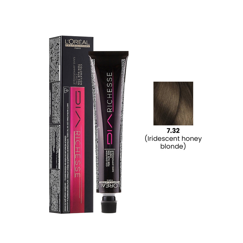 Dia Richesse Hair Color 50ml 7.32 Iridescent Honey Blonde Loreal Professional