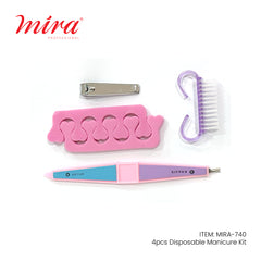 Disposable Manicure Pedicure 4 Pcs Tools Set 740 Mira-nail tools-albasel cosmetics