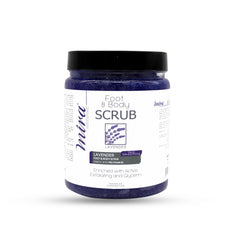 Mira Body & Foot Scrub Lavender 1000ml - Albasel Cosmetics - foot scrub - body scrub - food and body scrub - feet scrub - scrub for feet - UAE - Mira