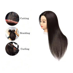 Mold with Long Hair for Hair Styling Training Head - al basel cosmetics