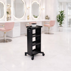 Professional Salon & Spa Metal Trolley with Multi-Tier Storage and 360° Silent Wheels - Metal framed trolley - Al Basel Cosmetics - UAE