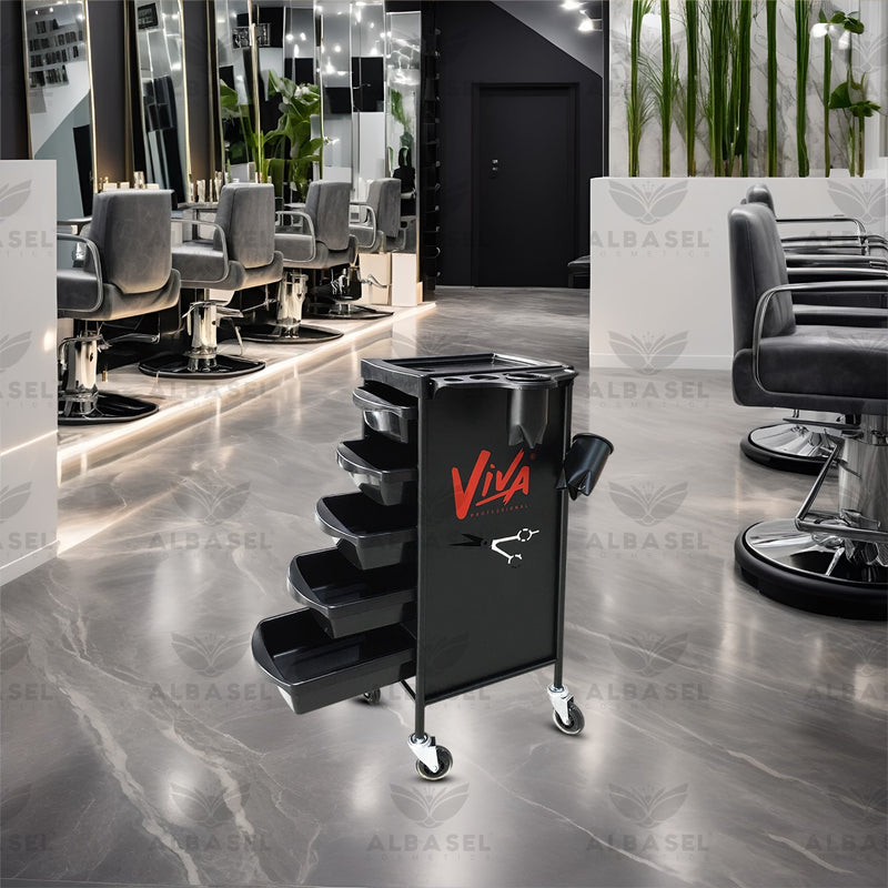 Viva Professional Metal Trolley Black - al basel cosmetics
