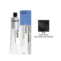 Hair Color Majirel 50ml 6.11 High Resist Dark Deep Ash Blonde Loreal Professional-L’Oreal hair color-loreal uae- loreal professional- Al basel Cosmetics