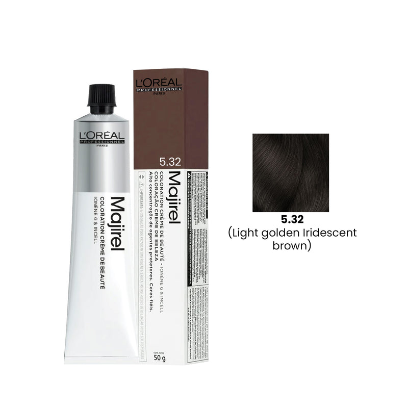 Hair Color Majirel 50ml 5.32 Light Golden Iridescent Brown Loreal Professional-L’Oreal hair color-loreal uae- loreal professional- Al basel Cosmetics