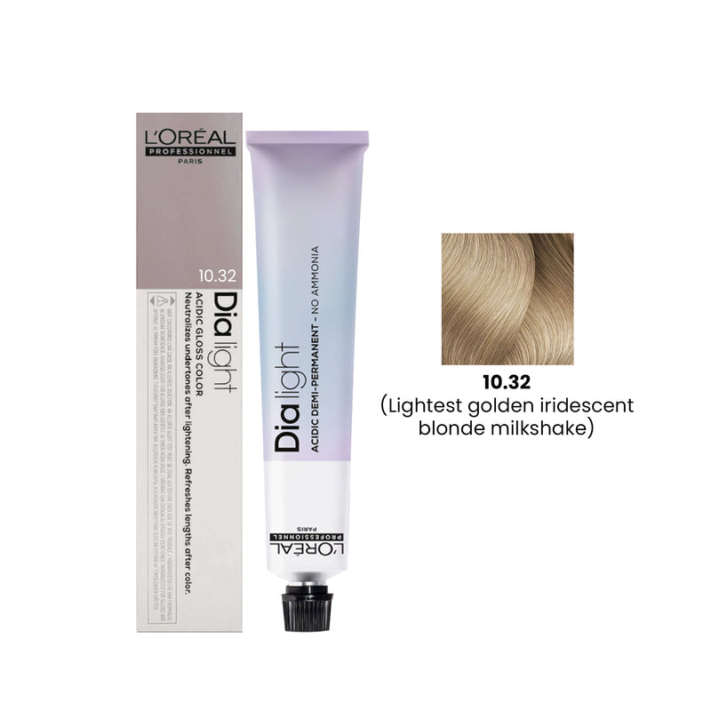Hair Color Dia Light 50ml 10.32 Lightest Golden Iridescent Blonde Milkshake Loreal Professional-L’Oreal hair color-loreal uae- loreal professional- Al basel Cosmetics