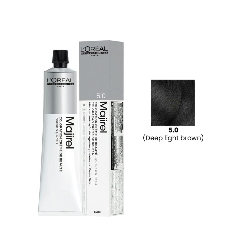 Hair Color Majirel 60ml 5.0 Deep Light Brown Loreal Professional - Loreal UAE - Majirel hair color - Al Basel Cosmetics - UAE